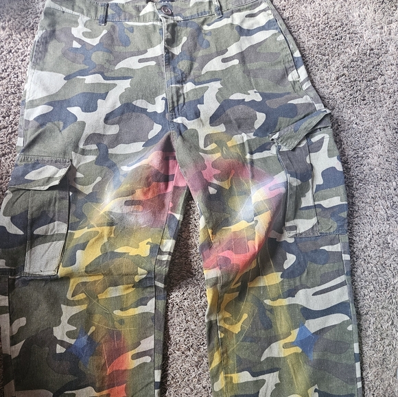 BooHooMan Other - Camo Pants With Custom Paint
